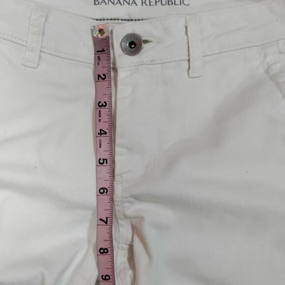 Banana Republic White Low Rise Twee Relaxed Trouser Women's Size 25 - Picture 13 of 16